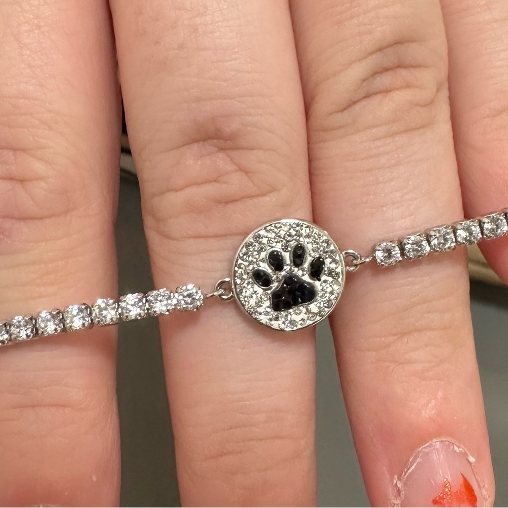 Paw Print Silver Bracelet